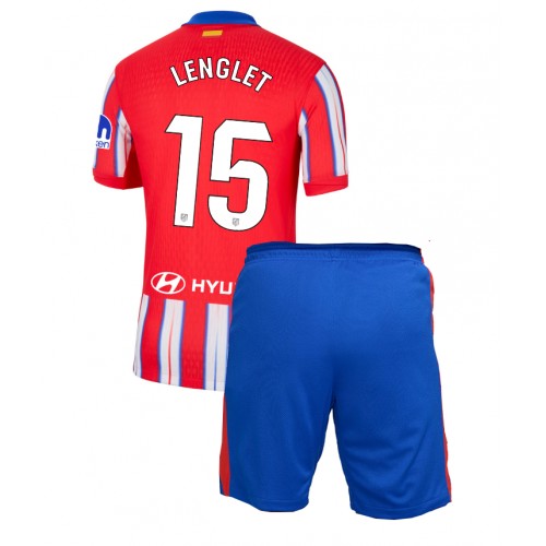 Dres Atletico Madrid Clement Lenglet #15 Domaci za djecu 2024-25 Kratak Rukav (+ kratke hlače)